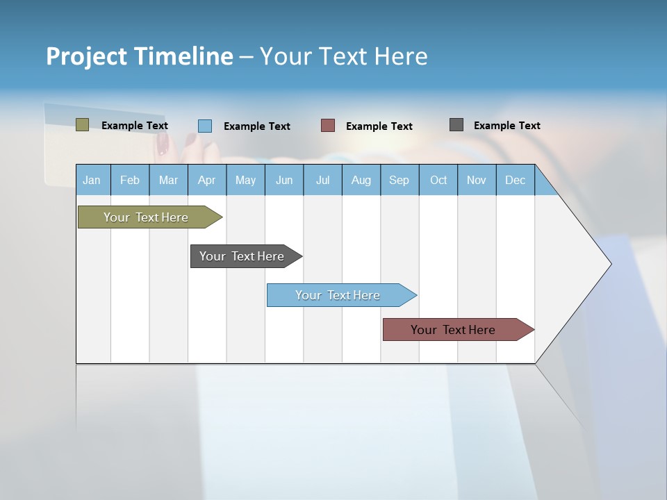 A Woman's Hand Holding A Credit Card And Shopping Bags PowerPoint Template