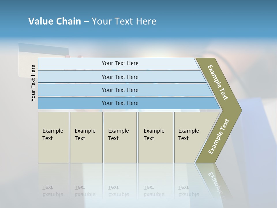 A Woman's Hand Holding A Credit Card And Shopping Bags PowerPoint Template