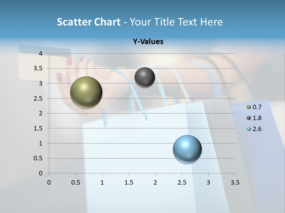 A Woman's Hand Holding A Credit Card And Shopping Bags PowerPoint Template