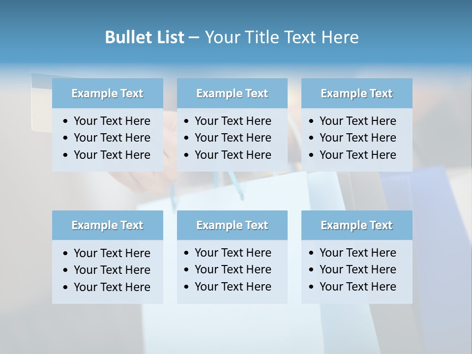 A Woman's Hand Holding A Credit Card And Shopping Bags PowerPoint Template