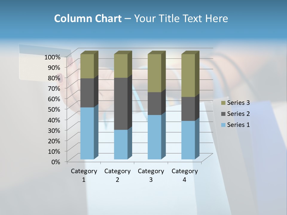 A Woman's Hand Holding A Credit Card And Shopping Bags PowerPoint Template
