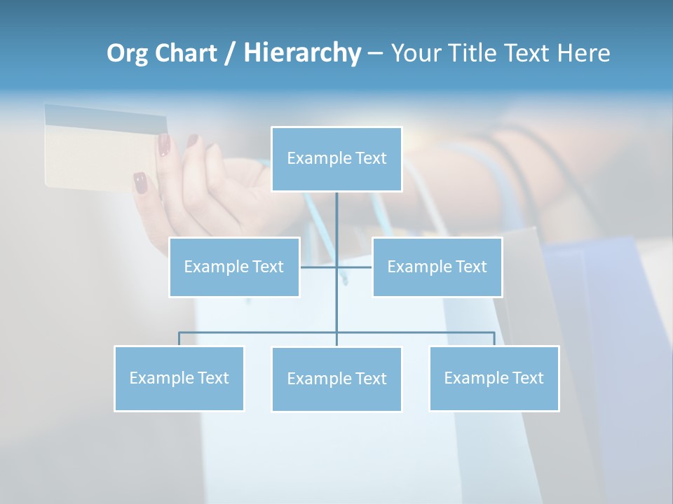 A Woman's Hand Holding A Credit Card And Shopping Bags PowerPoint Template