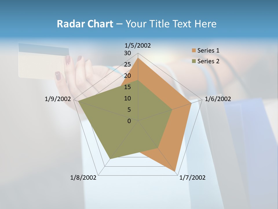 A Woman's Hand Holding A Credit Card And Shopping Bags PowerPoint Template
