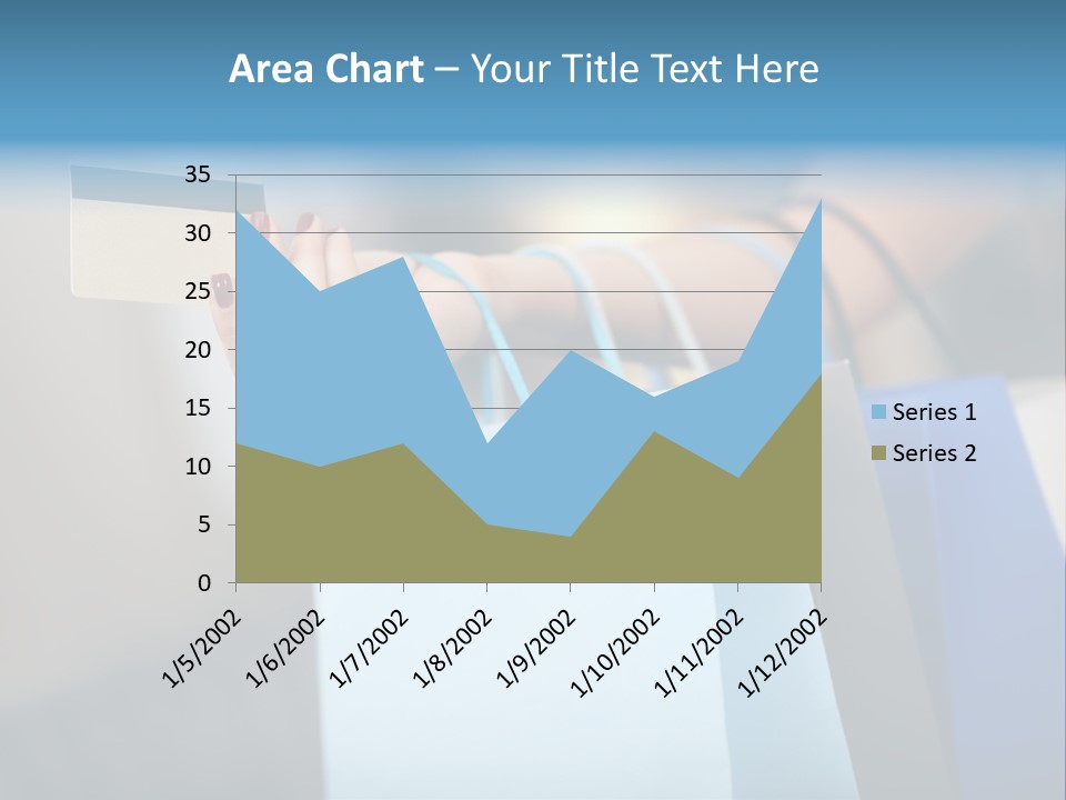 A Woman's Hand Holding A Credit Card And Shopping Bags PowerPoint Template
