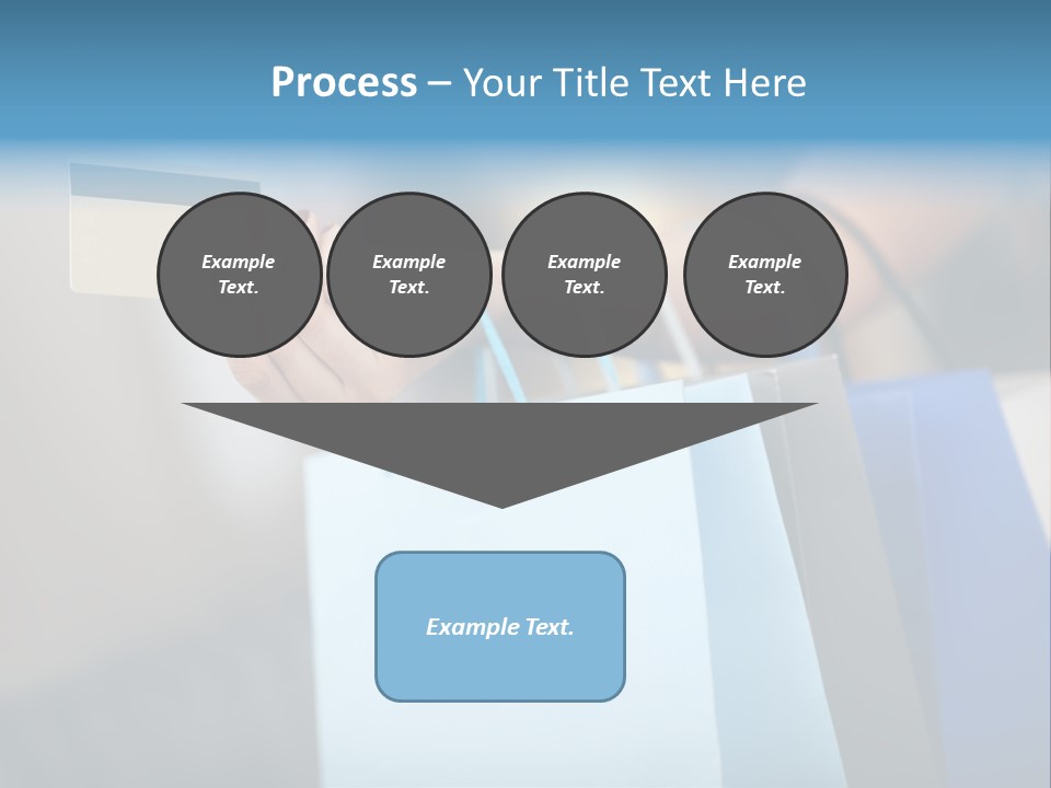 A Woman's Hand Holding A Credit Card And Shopping Bags PowerPoint Template