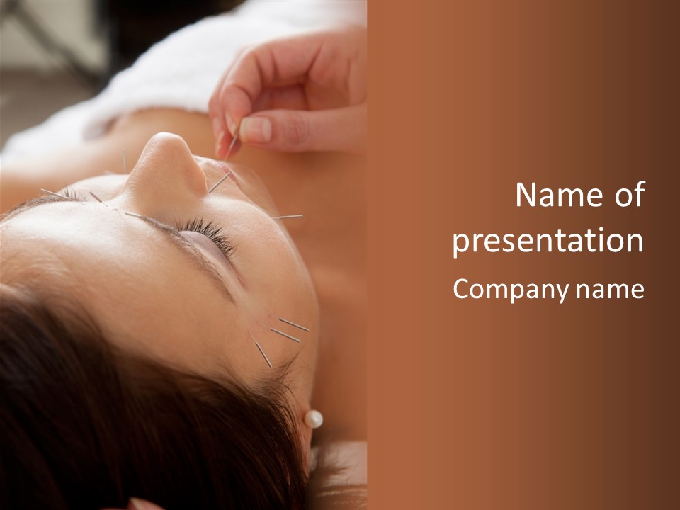 Medicine Caucasian Face PowerPoint Template