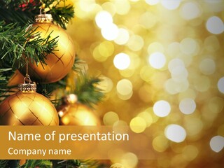 Decorative Christmastree Christmas PowerPoint Template