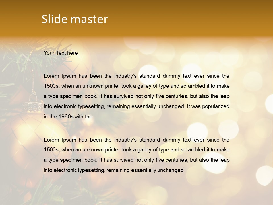 Decorative Christmastree Christmas PowerPoint Template