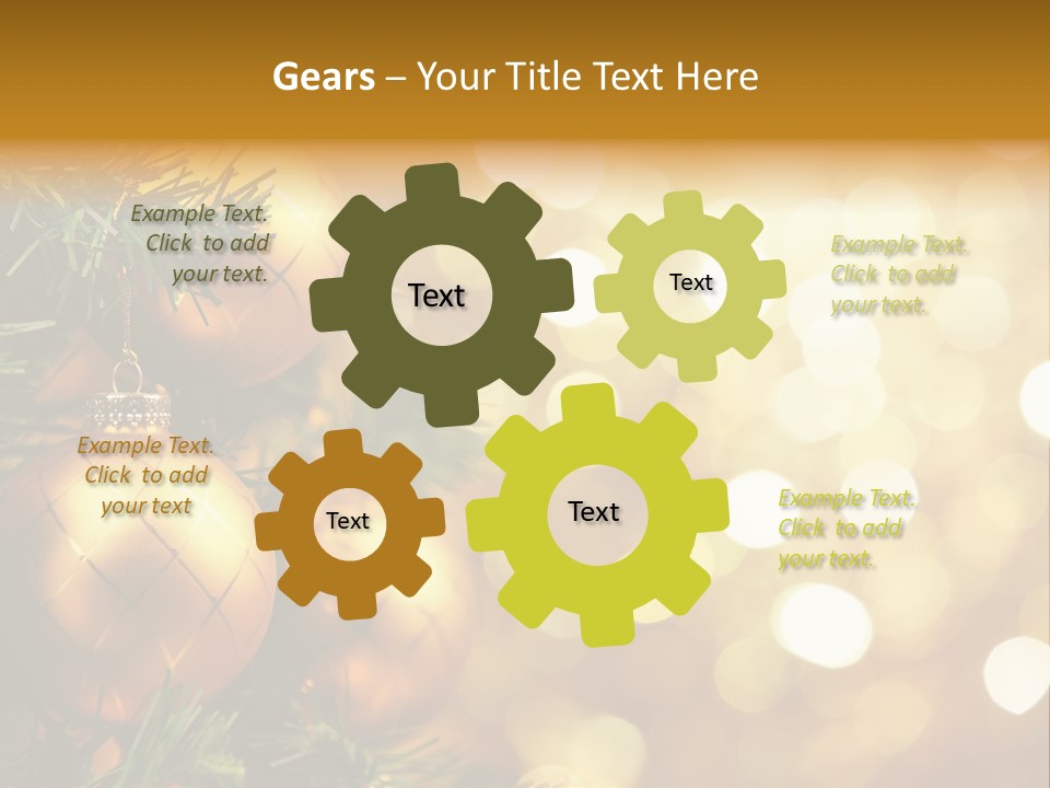 Decorative Christmastree Christmas PowerPoint Template