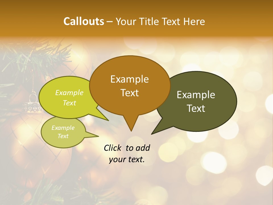 Decorative Christmastree Christmas PowerPoint Template