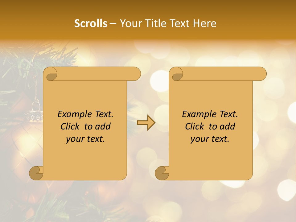 Decorative Christmastree Christmas PowerPoint Template