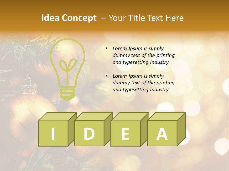 Decorative Christmastree Christmas PowerPoint Template