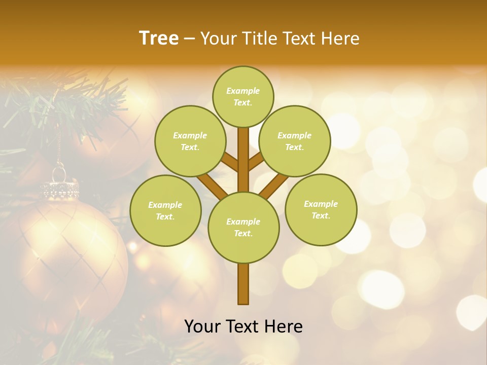 Decorative Christmastree Christmas PowerPoint Template