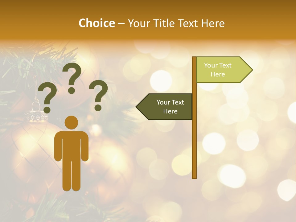 Decorative Christmastree Christmas PowerPoint Template