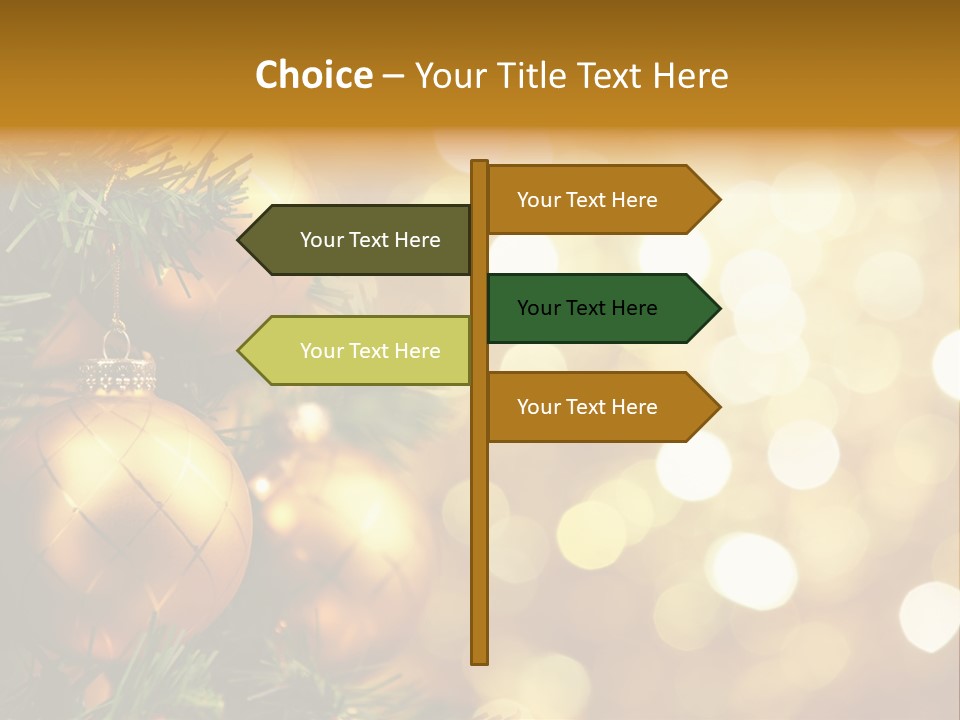 Decorative Christmastree Christmas PowerPoint Template