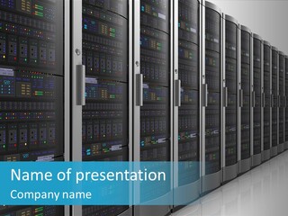 Communication Server Infrastructure PowerPoint Template