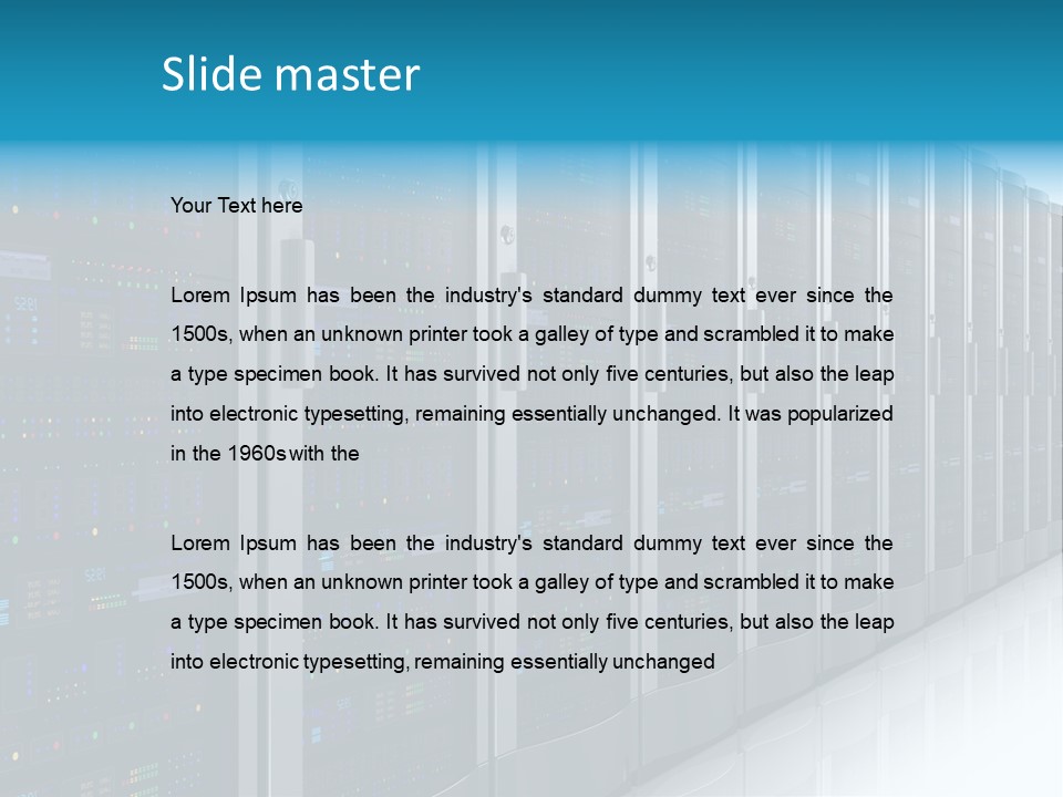 Communication Server Infrastructure PowerPoint Template
