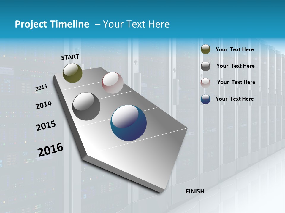 Communication Server Infrastructure PowerPoint Template