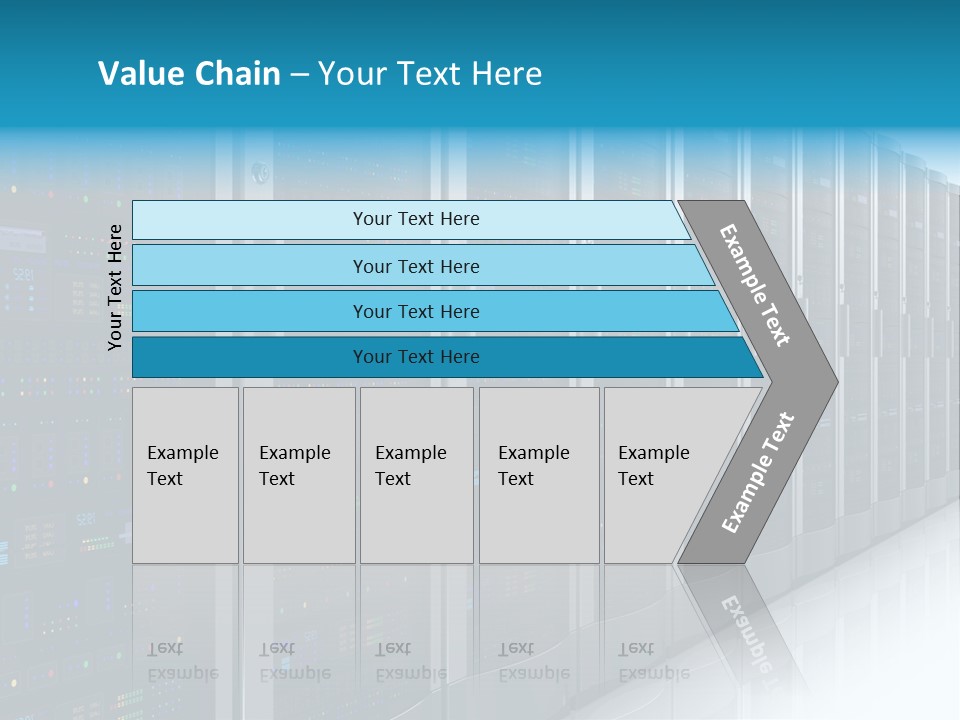 Communication Server Infrastructure PowerPoint Template