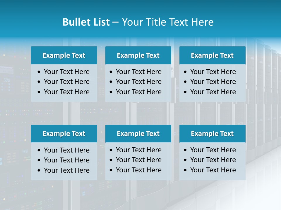 Communication Server Infrastructure PowerPoint Template