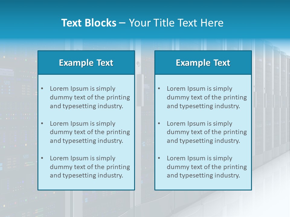 Communication Server Infrastructure PowerPoint Template