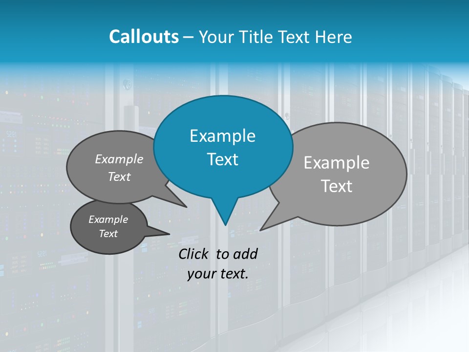 Communication Server Infrastructure PowerPoint Template