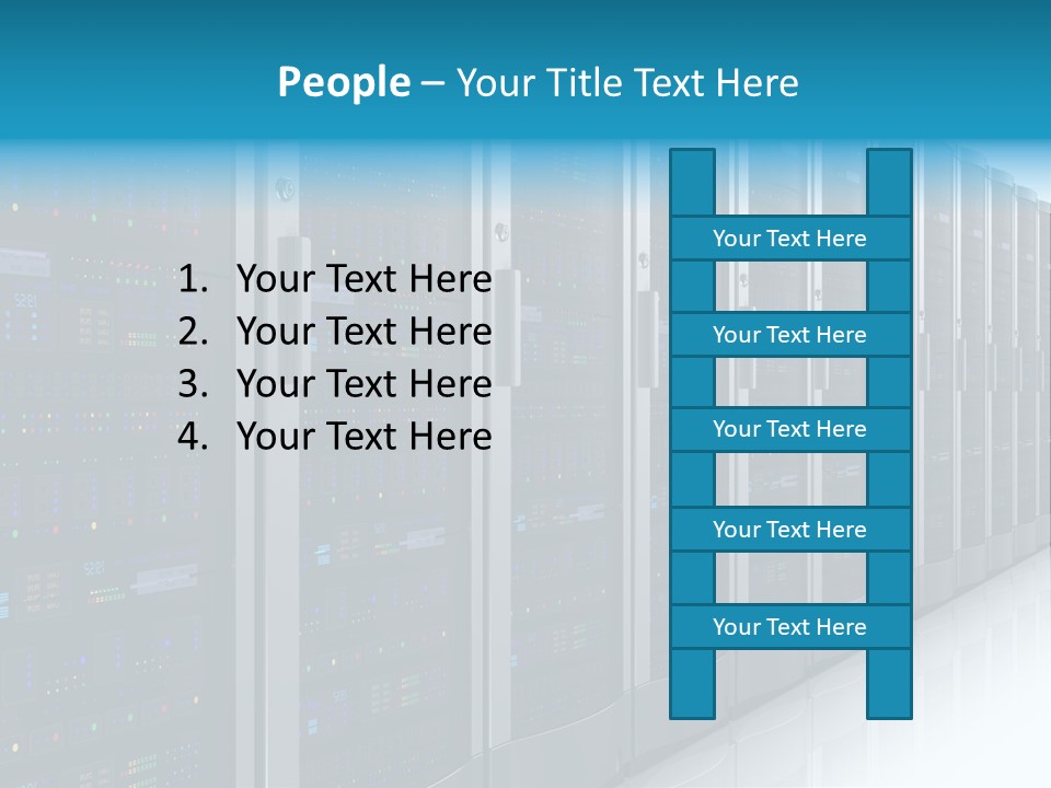 Communication Server Infrastructure PowerPoint Template