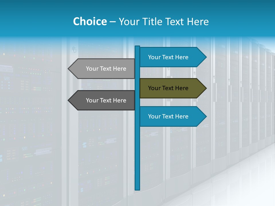 Communication Server Infrastructure PowerPoint Template