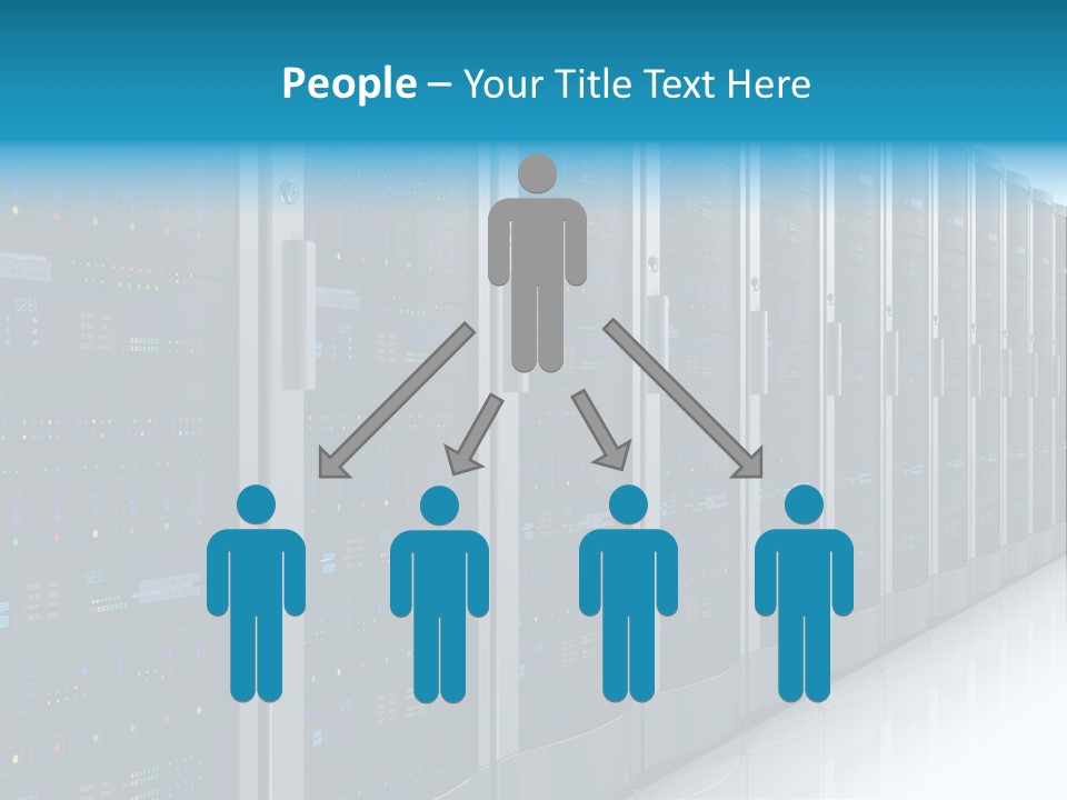 Communication Server Infrastructure PowerPoint Template
