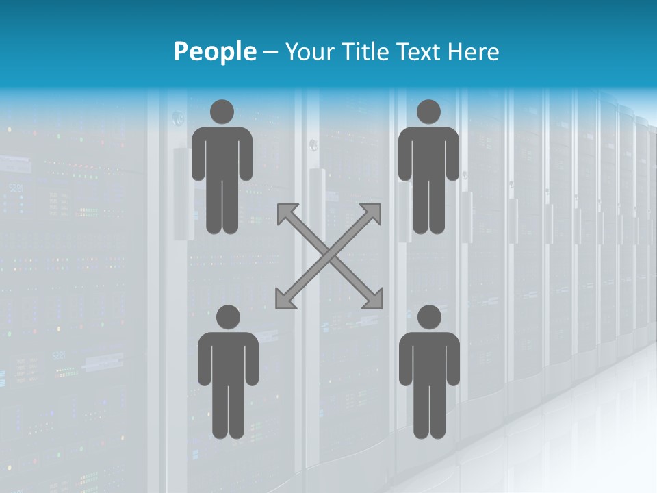 Communication Server Infrastructure PowerPoint Template
