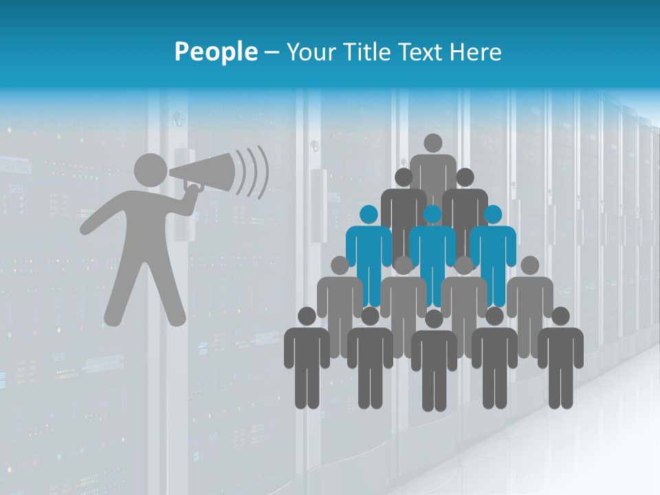 Communication Server Infrastructure PowerPoint Template