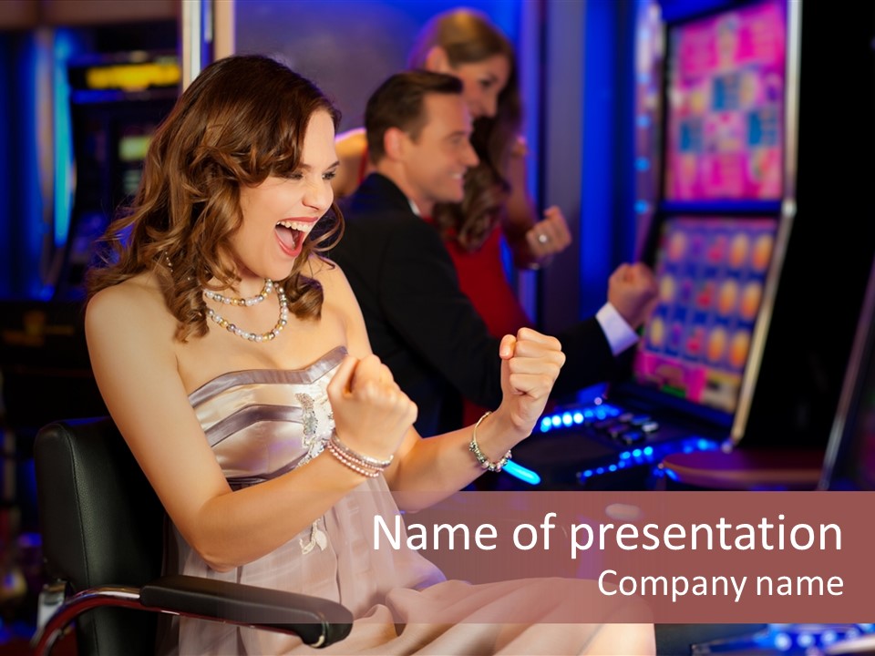 Club Women Suit PowerPoint Template