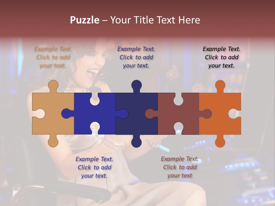 Club Women Suit PowerPoint Template