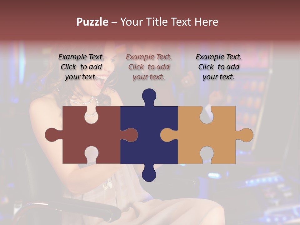 Club Women Suit PowerPoint Template