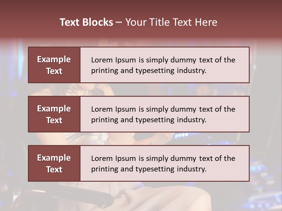 Club Women Suit PowerPoint Template