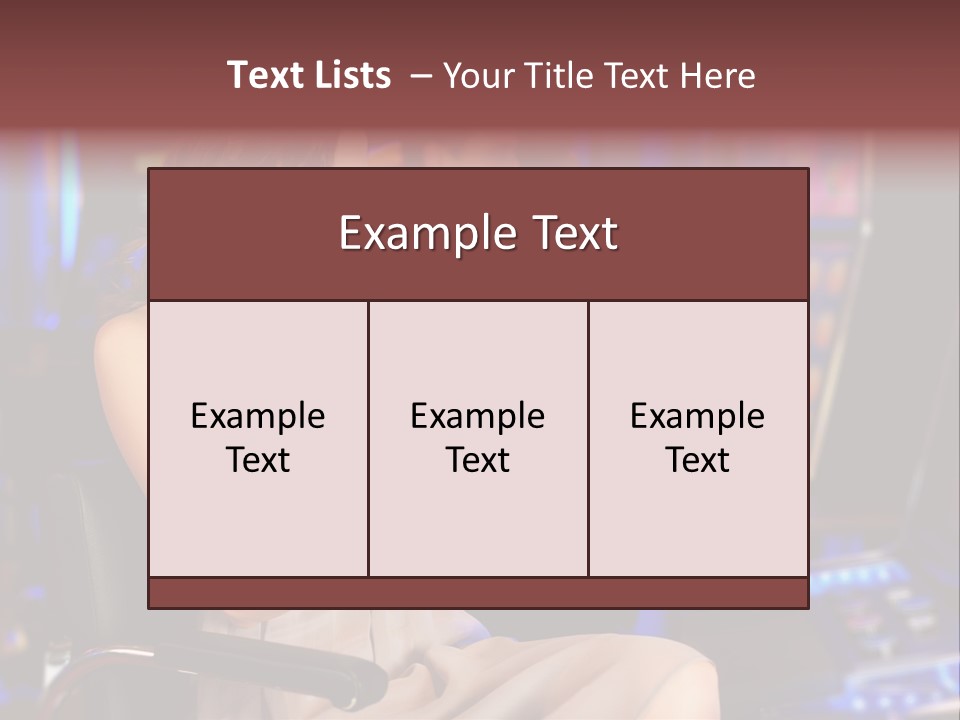 Club Women Suit PowerPoint Template