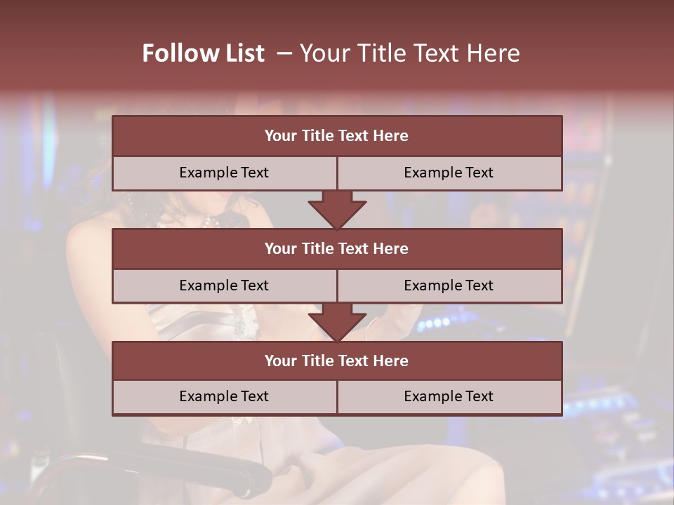 Club Women Suit PowerPoint Template