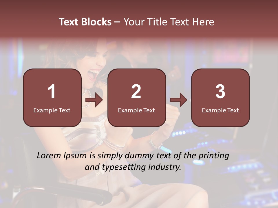 Club Women Suit PowerPoint Template