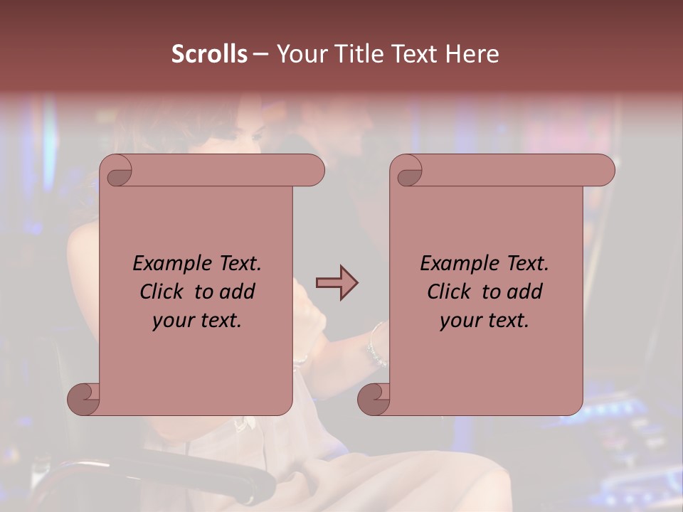 Club Women Suit PowerPoint Template