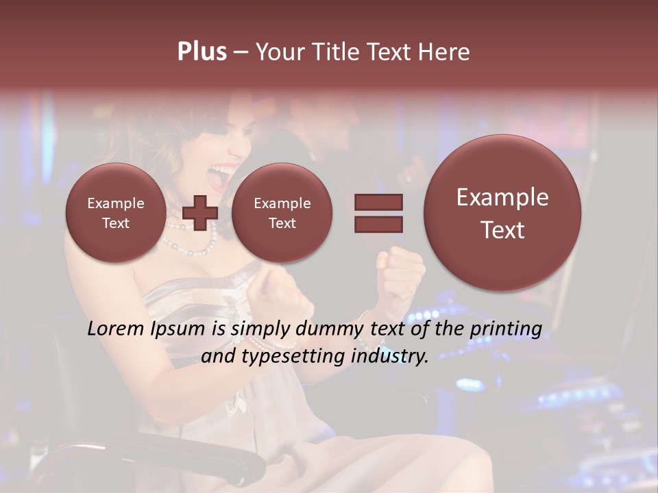 Club Women Suit PowerPoint Template