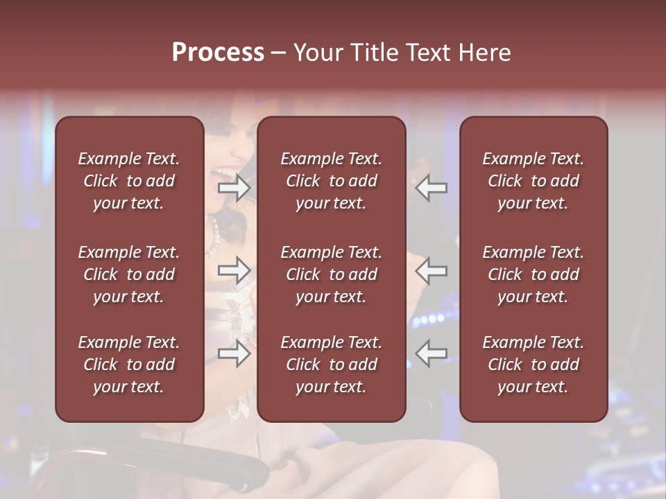 Club Women Suit PowerPoint Template