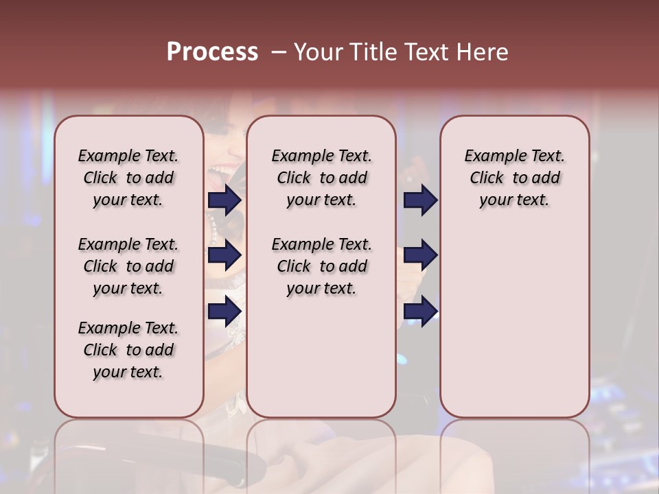 Club Women Suit PowerPoint Template