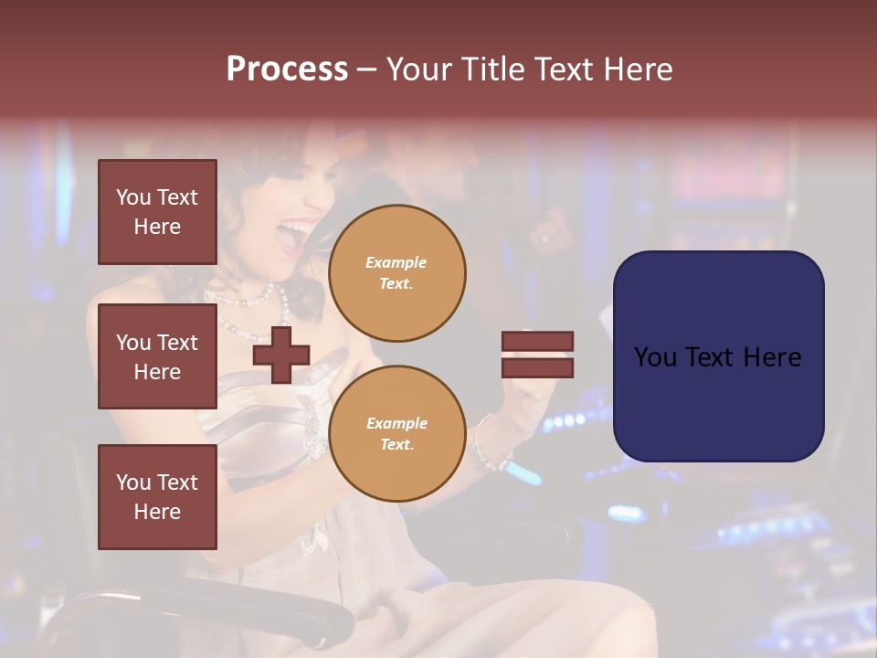 Club Women Suit PowerPoint Template