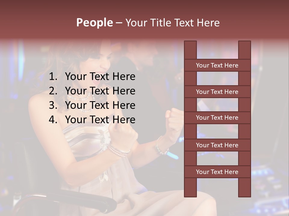 Club Women Suit PowerPoint Template