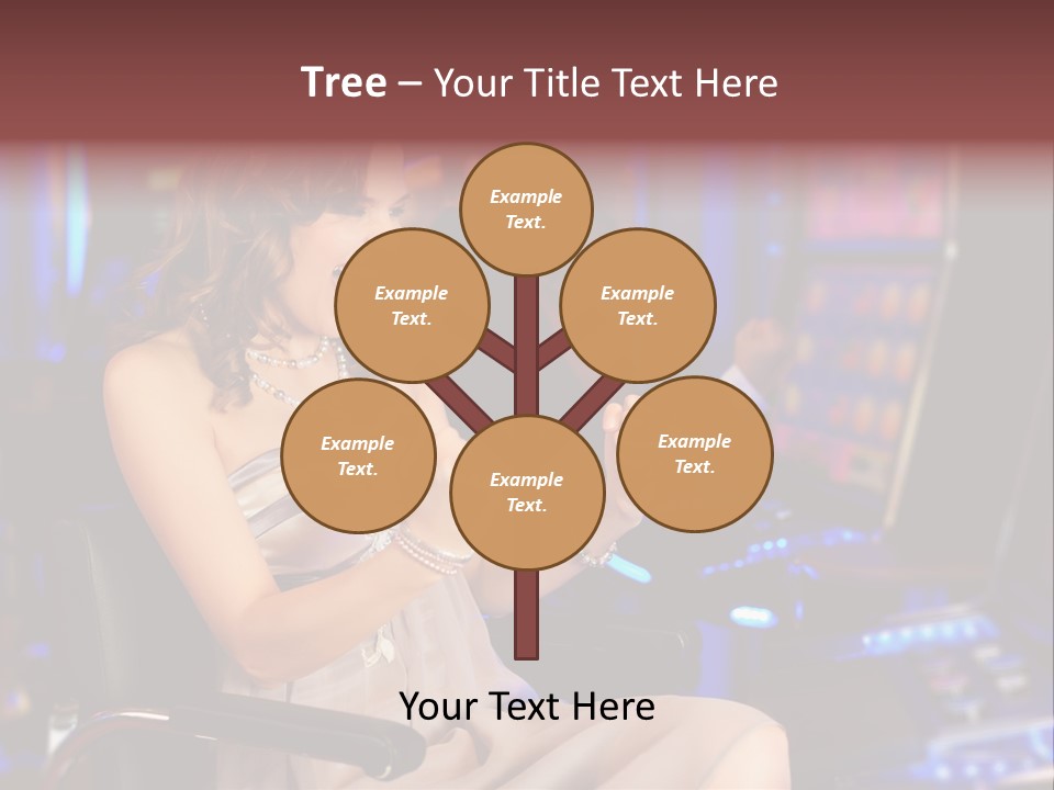 Club Women Suit PowerPoint Template