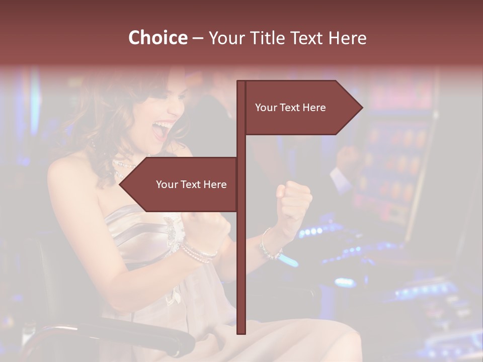 Club Women Suit PowerPoint Template