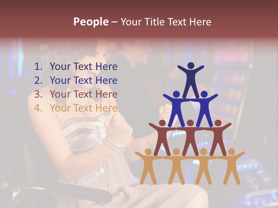 Club Women Suit PowerPoint Template