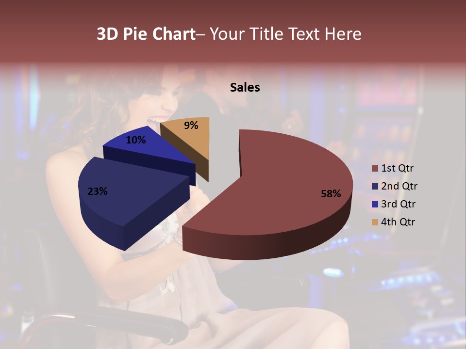 Club Women Suit PowerPoint Template