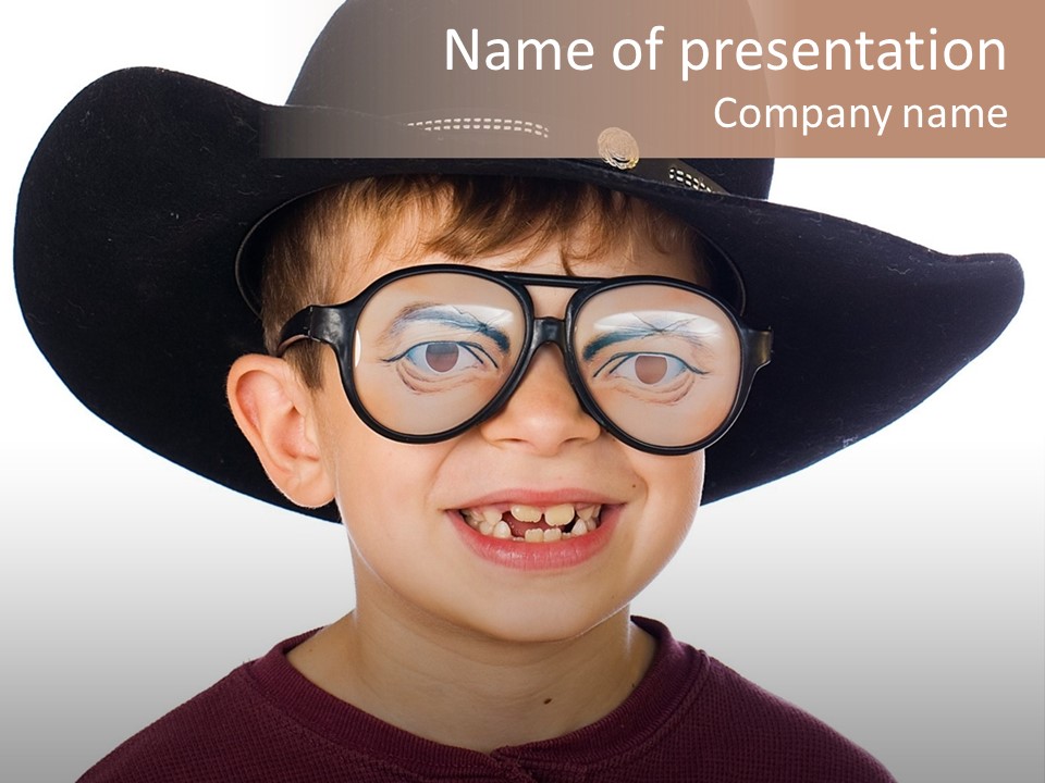 Silly Costume Western PowerPoint Template