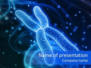 Science Female Microscope PowerPoint Template